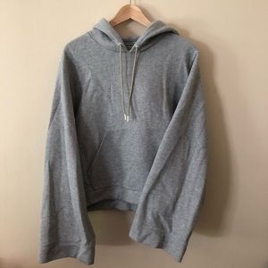J. Crew Gray Cropped Athletic Hoodie